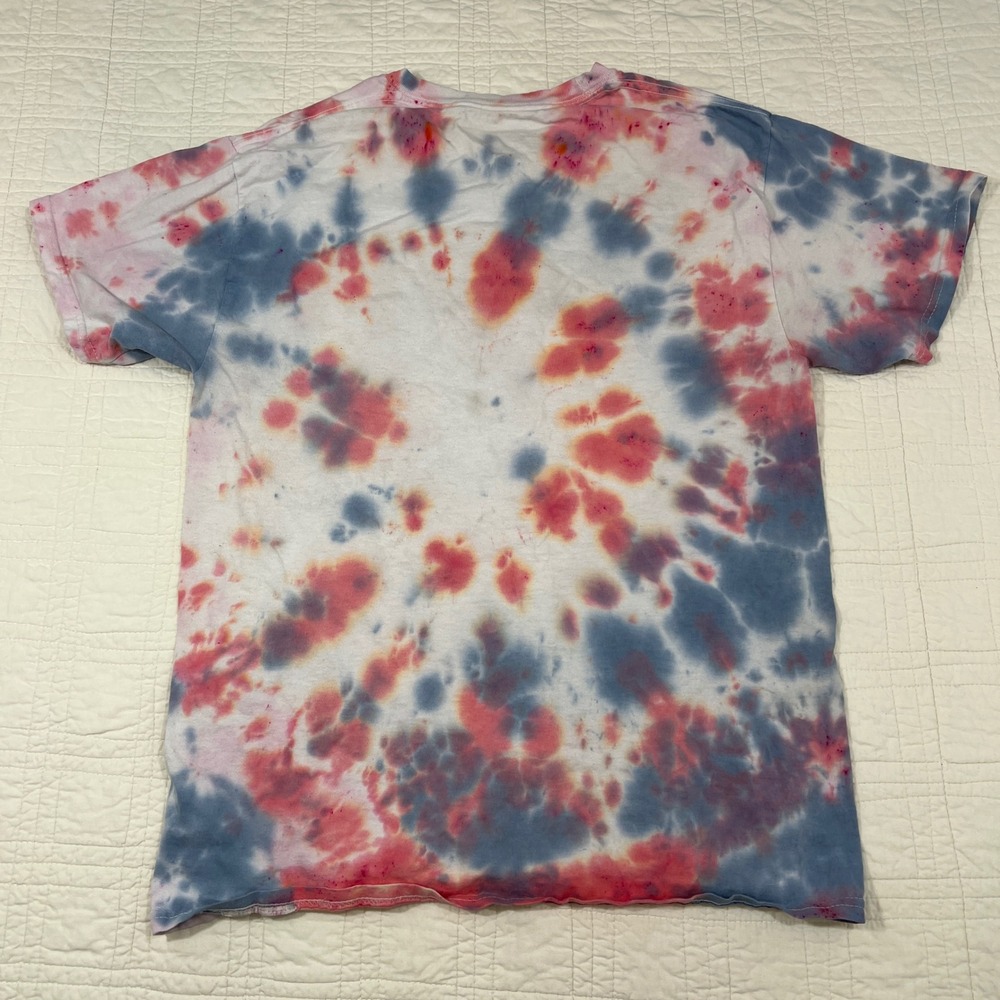 Champion Georgia Bulldogs Tie Dye T-Shirt Mens Medium Red Blue UGA Mascot Tee - Picture 3 of 7